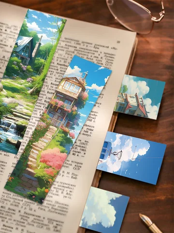 30pcs Hayao Miyazaki Manga Style Bookmarks Student Gifts DIY Creative Art Decoration Reading Book Page Marking Cards
