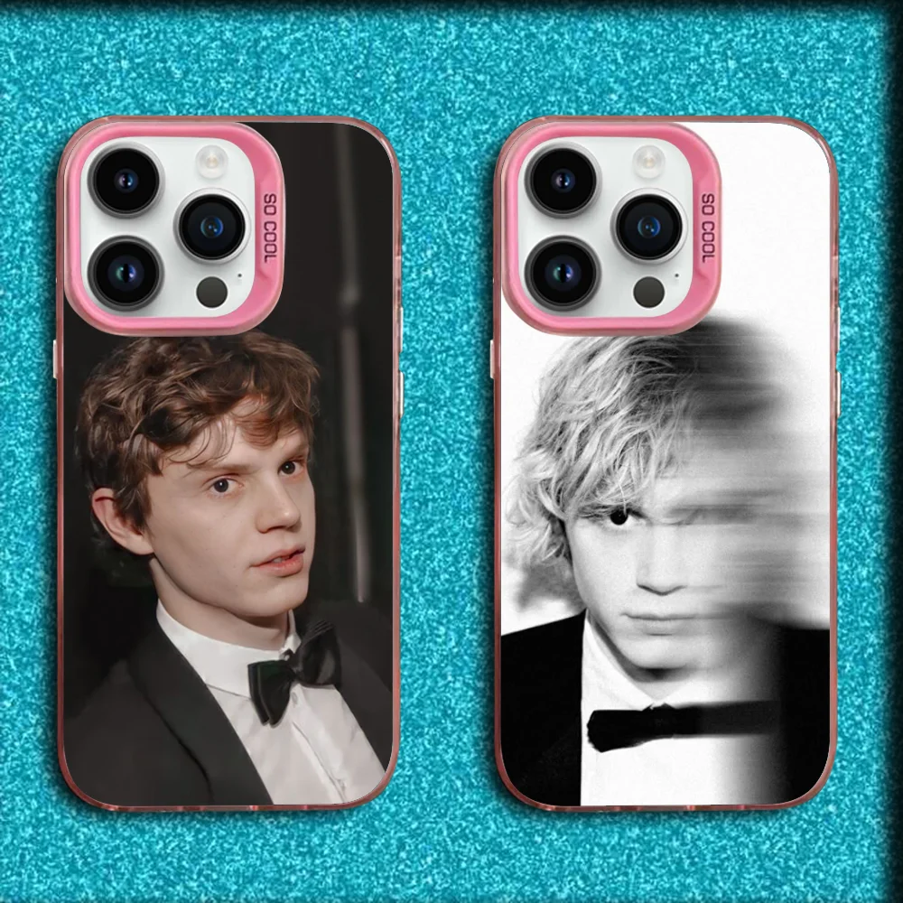 

Actor E-Evan Peters Phone Case For iPhone 16,15,14,13,12,11,Mini,Pro,MAX Pink Matte Silicone Cover