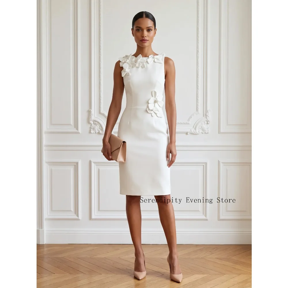 Customized 3D Florals Mother of Birde Dresses 2026 Sheath Long Women‘s Wedding Party Attire Gowns Column Elegant Evening Dress