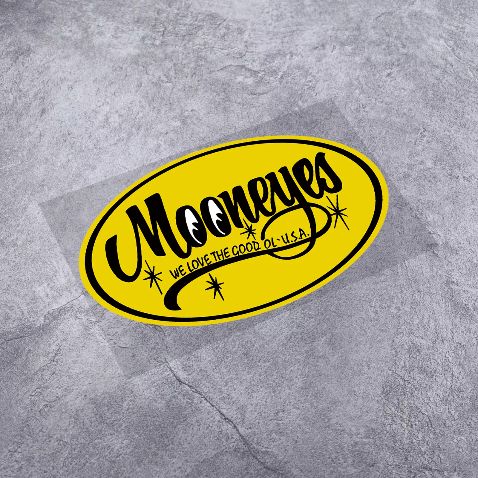 Car Sticker Vinyl Sticker for Mooneyes Sponsor Modified Decal Auto Helmet Motorcycle Fuel Tank Graphic