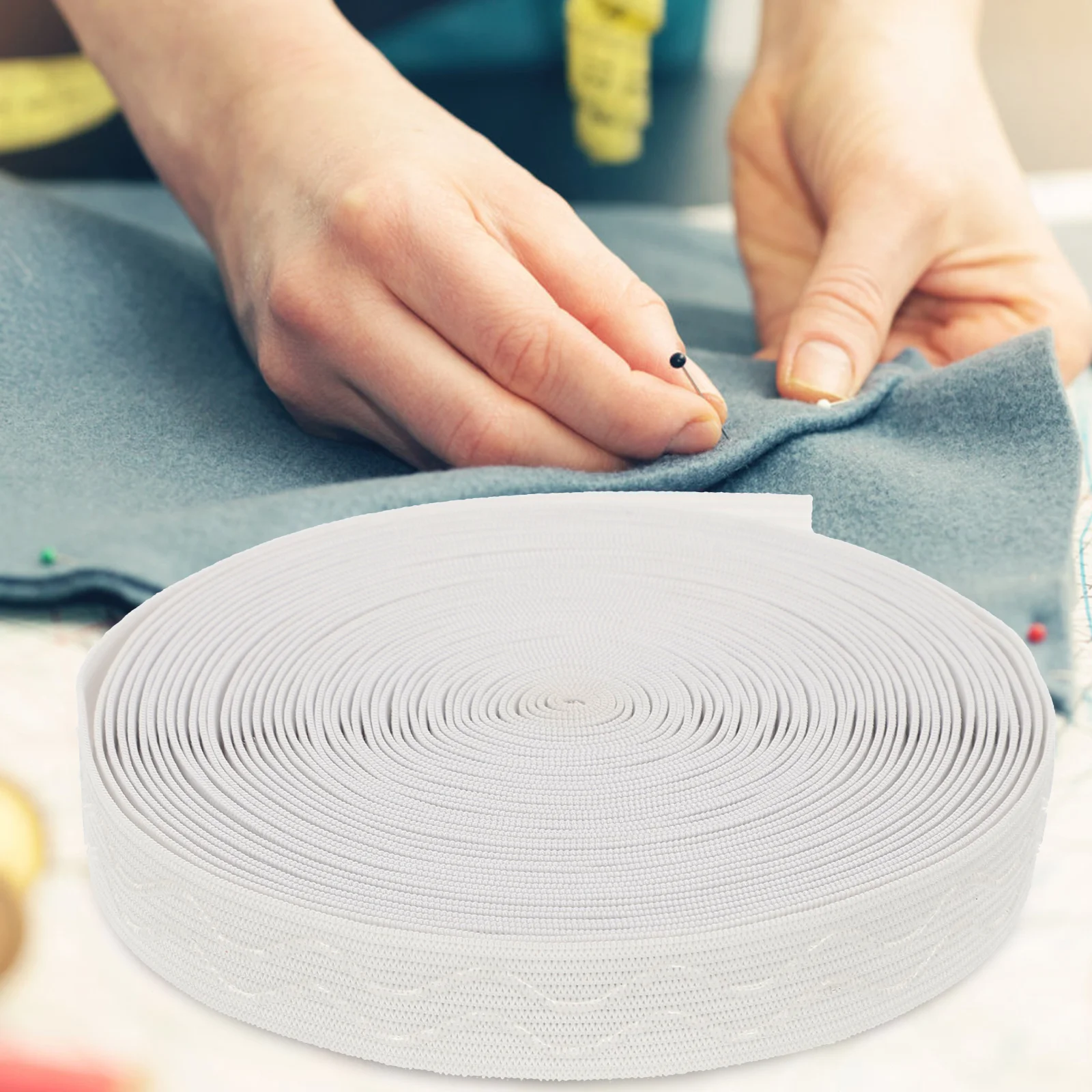 

Daily Sewing Elastic Strap Polyester Knit Stretch Band Spool Cuttable for Waistband DIY Costume Making Elastic Clothing Strap