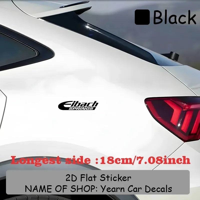 1PC Eibach Springs Graphic Vinyl Stickers Transparent Self Adhesive 2D Flat Decals for Car DIY Decor