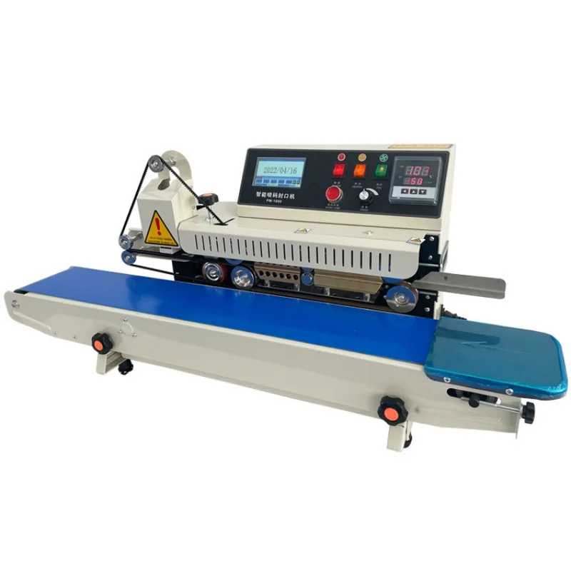 Digital Display Continuous Sealing Machine Ink Roller Printing Date Batch Number Plastic Bag Sealing Equipment