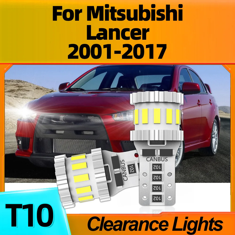 2Pcs LED Clearance Light Quick Start W5W T10 12V For Mitsubishi Lancer 2001 2002 2003 2004 2005 2006 2007 2008 2009 2010 11-2017