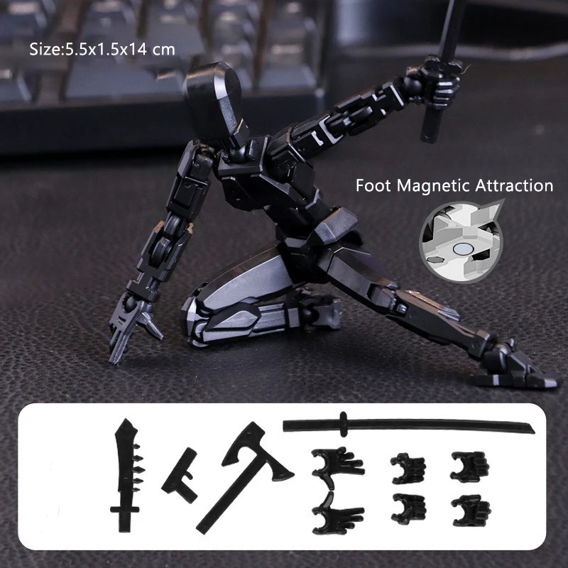 Mehrgelenkiger Beweglicher Formwandler-Roboter mit Magnetischer Anziehung, 3D-Gedruckte Schaufensterpuppe, 13 Actionfiguren, Spielzeug, Ornamente, Geschenke