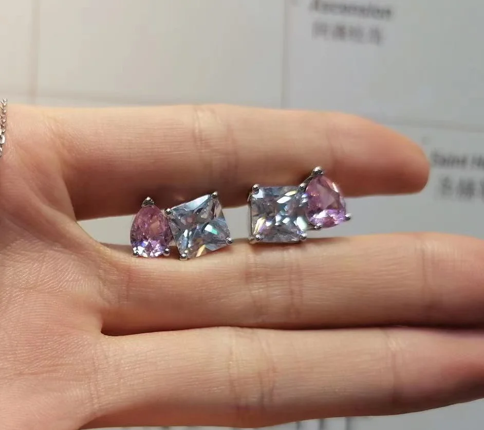 Original Brand New Austrian Crystal Jewelry Set Attract Soul Pink Earrings Bracelet Necklace Ring Women Christmas Gift Wholesale