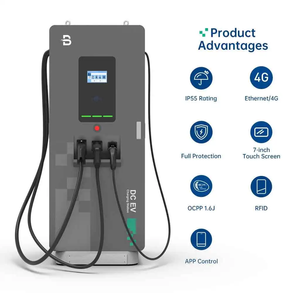 BENY 3 بنادق 82kw إلى 262kw المستوى 3 شاحن سيارات كهربائية CCS CHAdeMO GB/T NACS محطة شحن EV تجارية سريعة للأعمال المرآب الكبير