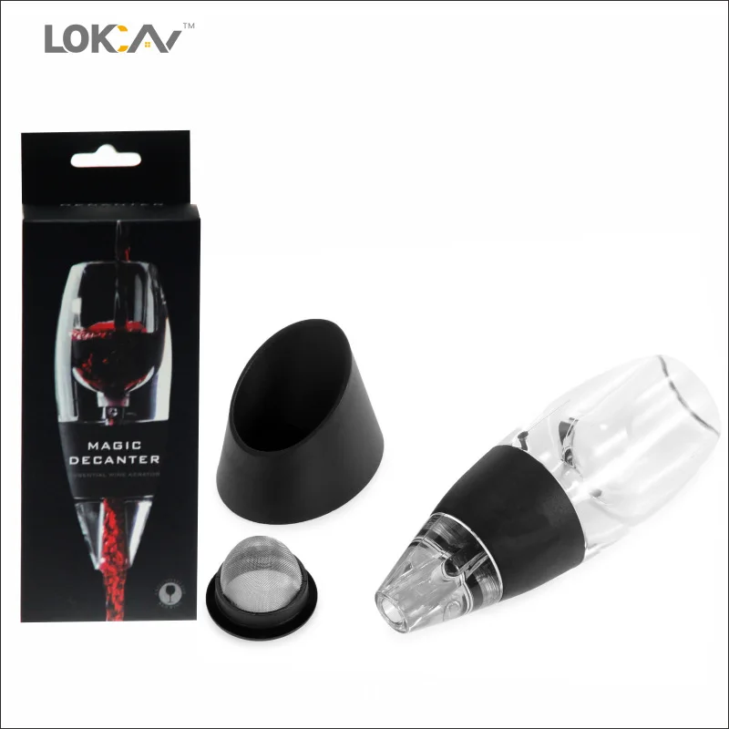 Professional Magic Red Wine Decanter Pourer with Filter Stand Quick Air Aerator Dispenser for Home Dining Bar Essential Set New