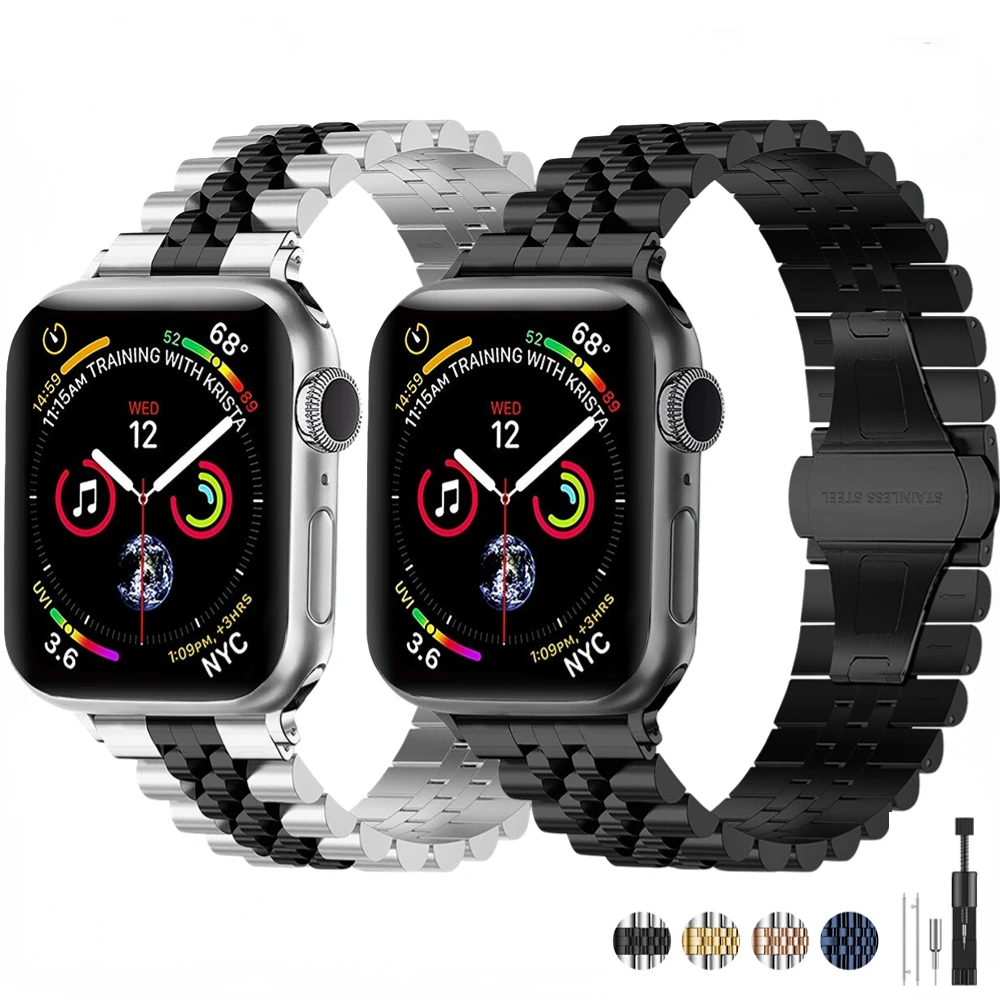 

Metal Strap for Apple Watch Ultra 49mm 8 7 45mm 41mm Stainless Steel Wristband for iWatch Series 6543SE 44mm 42mm 40mm 38mm Band