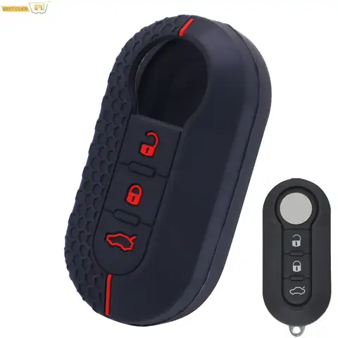 실리콘 키 케이스 커버 Fiat 500 Panda Punto Bravo Doblo 푸조 복서 시트로엥 릴레이 Ducato Lancia Musa 용 원격 Fob 쉘