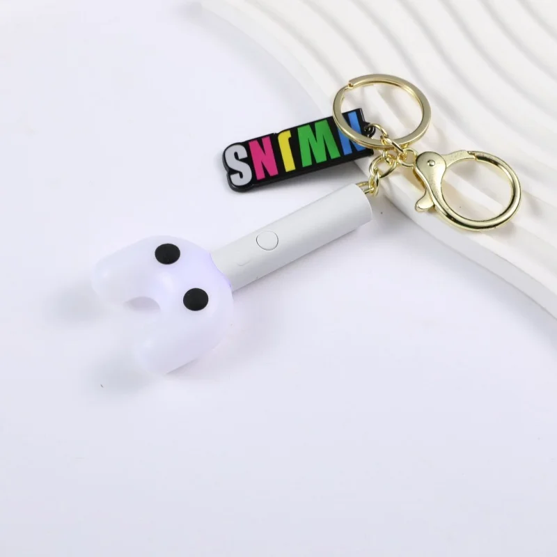 New Jeans Korean Girl Idol Group Mini Support Stick Keychain Fluorescent Stick Pendant Electronic Brightening Backpack Pendants