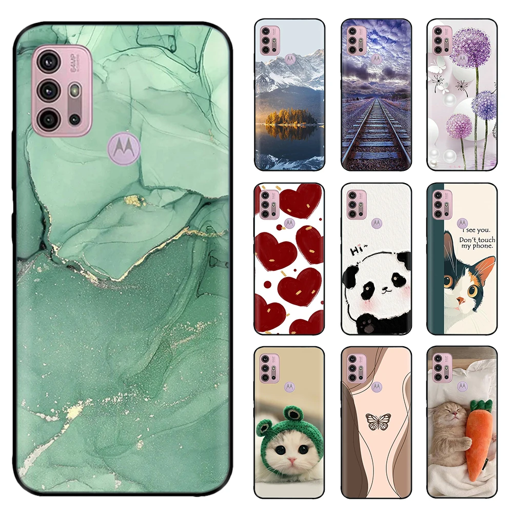 Funda a prueba de golpes Para Motorola Moto G20, funda de XT2128-1, funda de teléfono de silicona suave pintada con animales Para Moto G10 G30 G20 G60 Para