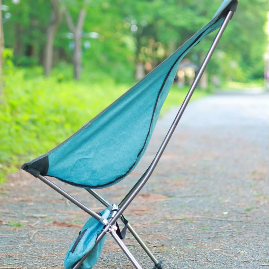 Fully Foldable Aluminum Alloy Outdoor Camping Gear Collapsible Moon Chair Fishing Chair Picnic Canopy Chair