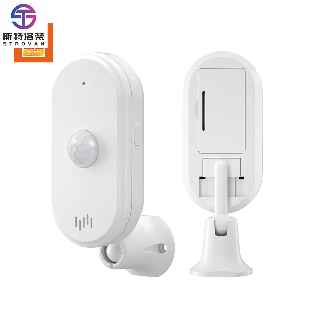 STLF Smart WiFi PIR Motion Detector Tuya App Wall/Ceiling Mountable 110 Detection Angle 4-6m Range for Home Automation Safety