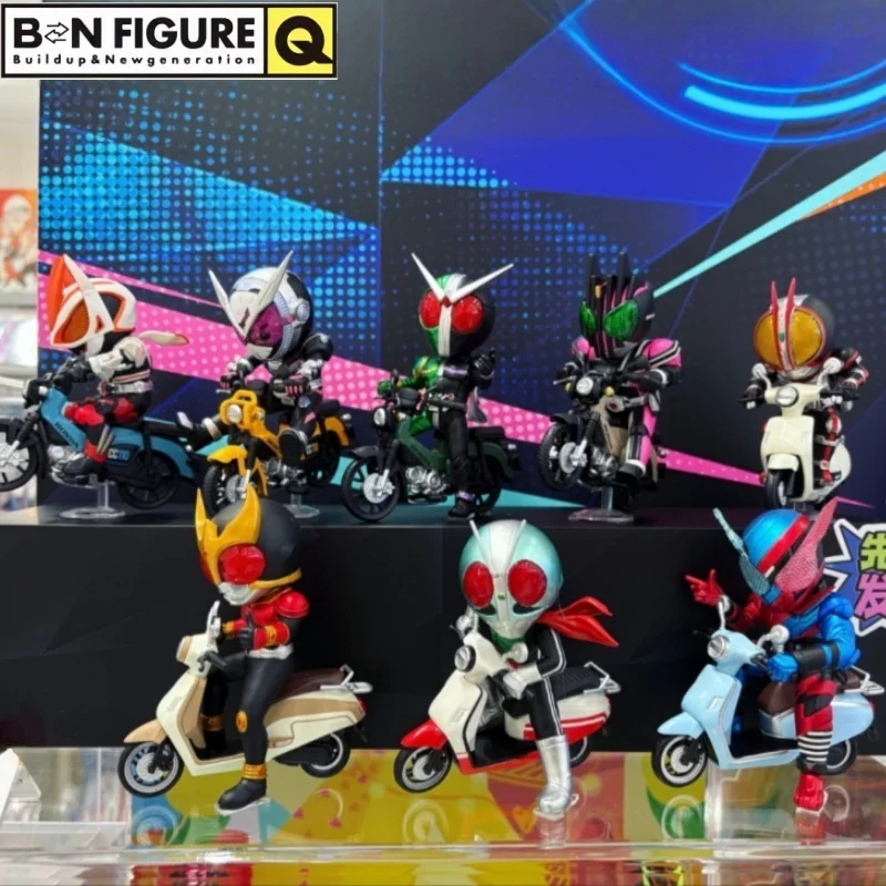 

Bandai Kamen Rider Blind Box Honda Co Branded Kuuga Decade Zio Geats Q Version Riding Motorcycle Collectible Ornament