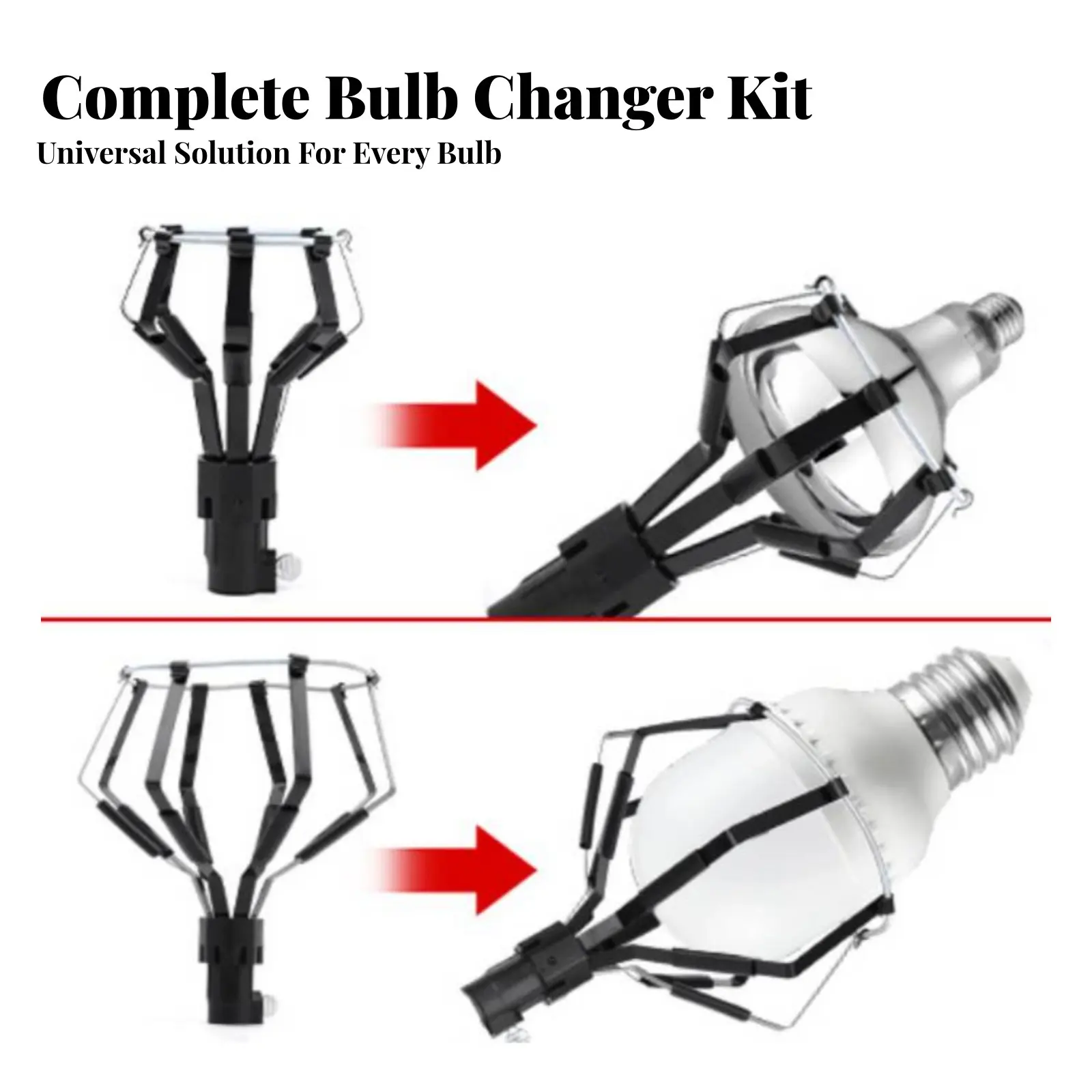 3 Pieces High Ceiling Bulb Bulb Remover Tool Accommodates Most Bulbs High Ceiling Bulb Bulb Changer for Maintenance Workers