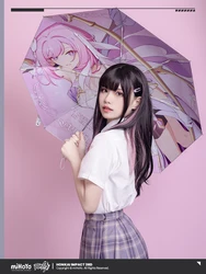 Honkai Impact 3 Elysia Herrscher Of Human Ego Cosplay Sun Rainproof Umbrella Portable Cartoon Anime Umbrell Props
