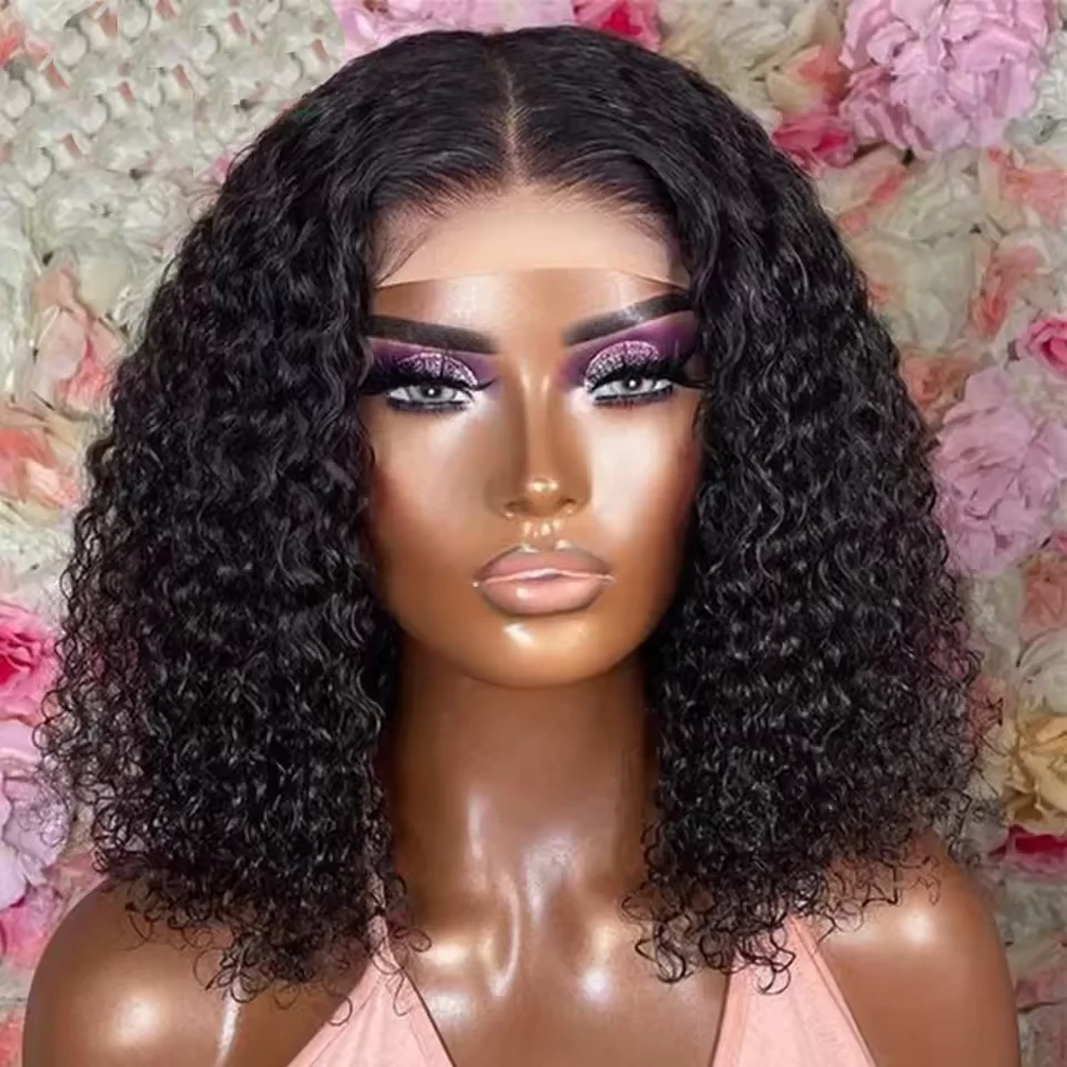 

Deep Curly Wave Short Bob Human Hair Lace Frontal Wigs 13x4 13x6 Lace Front Wig Human Hair 5x5 Closure Wig Brazilian For Women