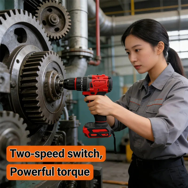 

Бесщеточная электрическая ударная дрель со светодиодной подсветкой, аккумуляторная отвертка, перезаряжаемая батарея Makita 18 В, профессиональный электроинструмент