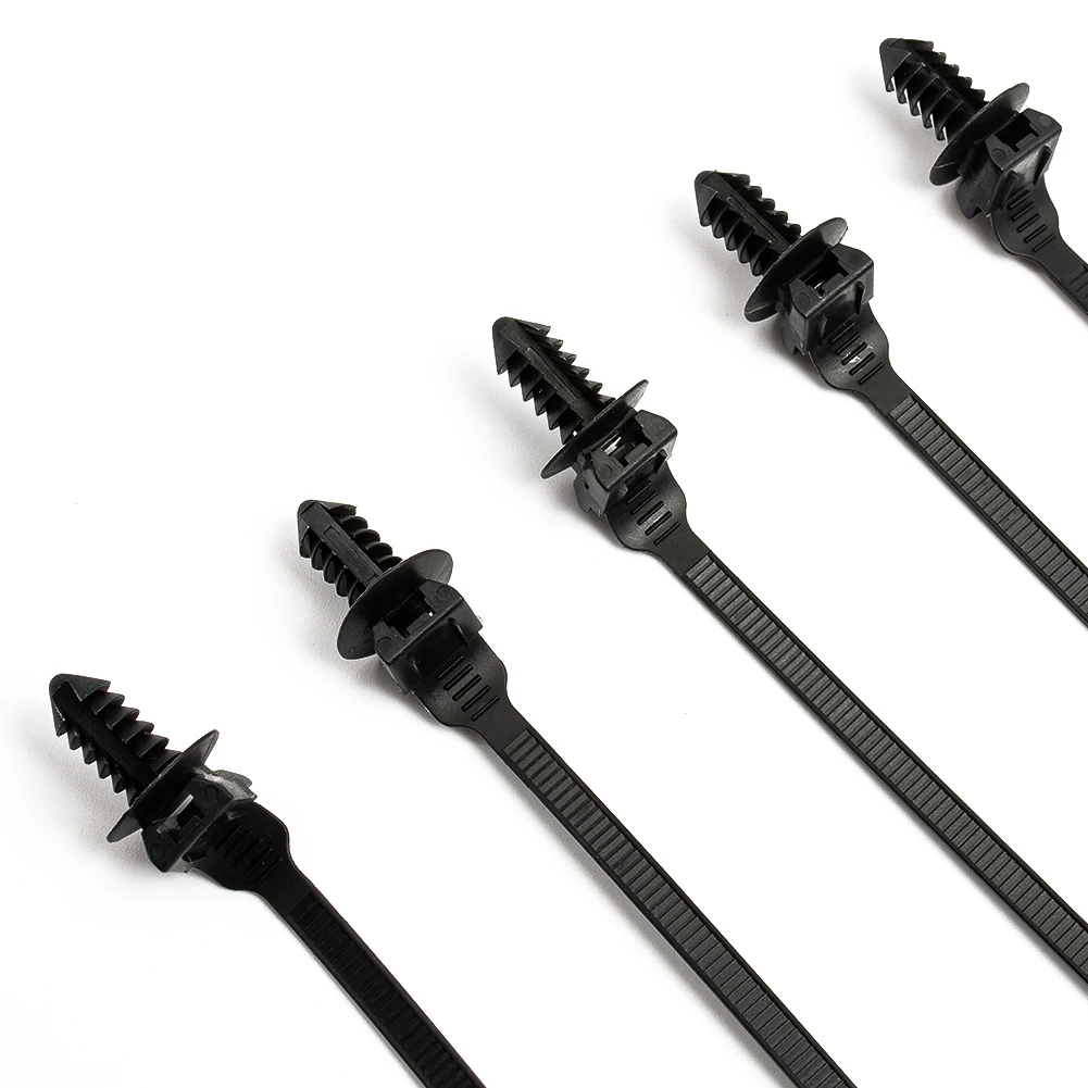 أجزاء ربطات كابل عملية عالية الجودة 185 مللي متر ملحقات حزمة قفل سوداء مشابك دفع أشرطة بسحاب