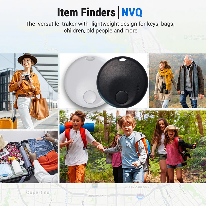 Xiaomi Mini GPS Tracker Smart Tag Bluetooth Luggage Tracker Works Anti Lose Reminder Device Key Finder Pet Kid Bag Car Locator