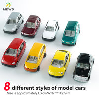 8pcs/set Scale Metal Cars 1:50 Architecture Model Building Ho Train Layout