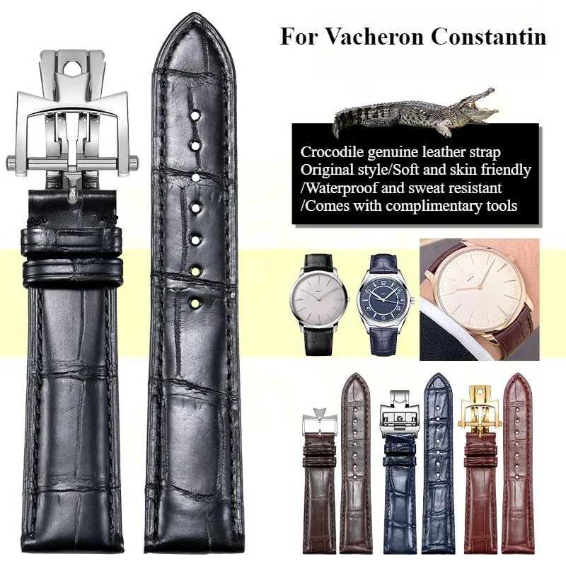 Leather watch strap FOR Vacheron Constantin alligator leather strap FIFTYSIX PATRIMONY TRADITIONNELLE leather strap