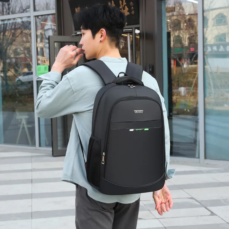 Fashionable new business commuting backpack 15.6-inch large minimalist black computer backpack college student backpack