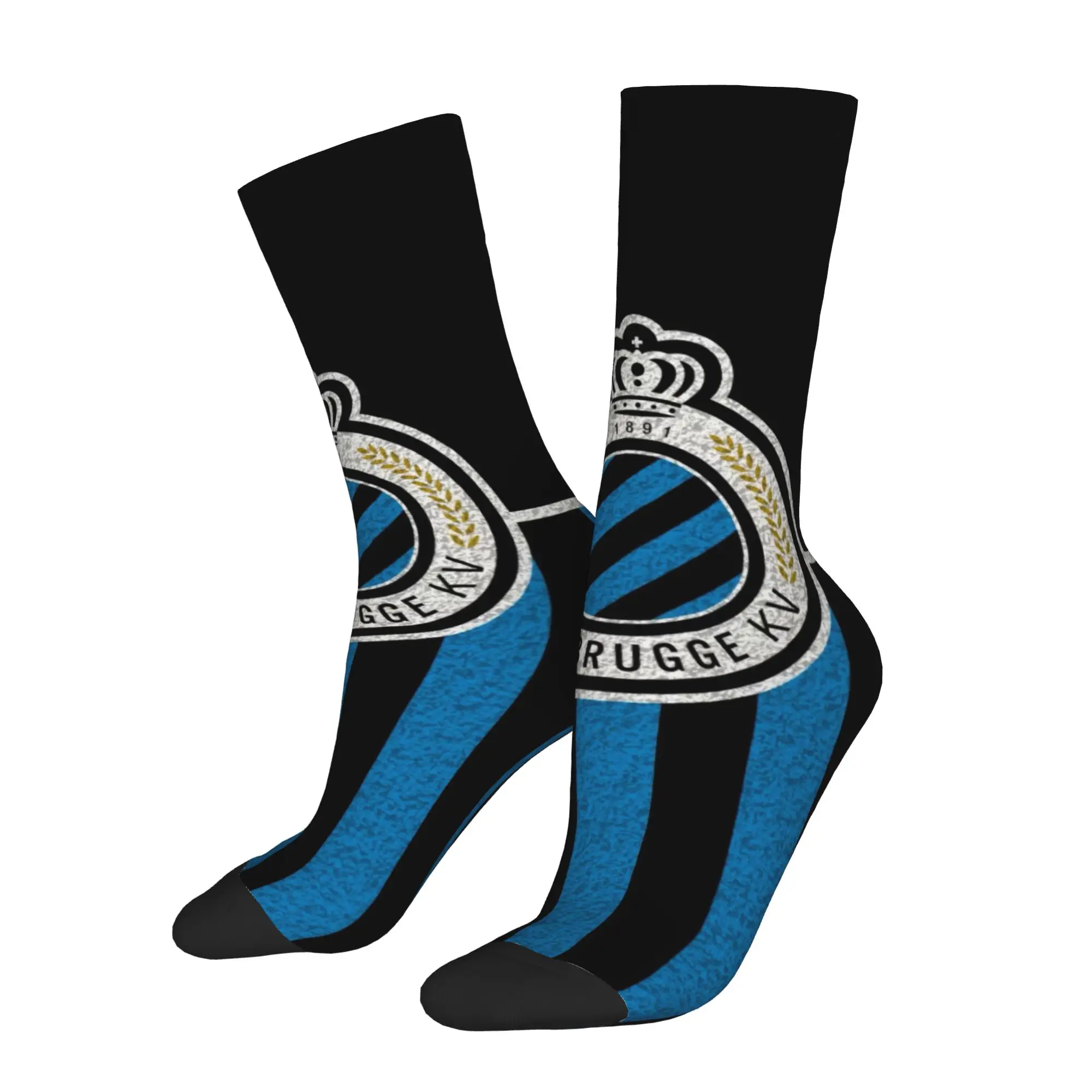 Hip Hop Vintage Club Brugge Crazy Men's compression Socks Unisex Club Brugge Street Style Pattern Printed  Match Day Essentials