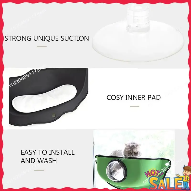 BOFO Cat Window Perch Hammock Litter EVA Cat Nest Window Suction Cups Seat Cat Shelves Sunbath Hammock Bed