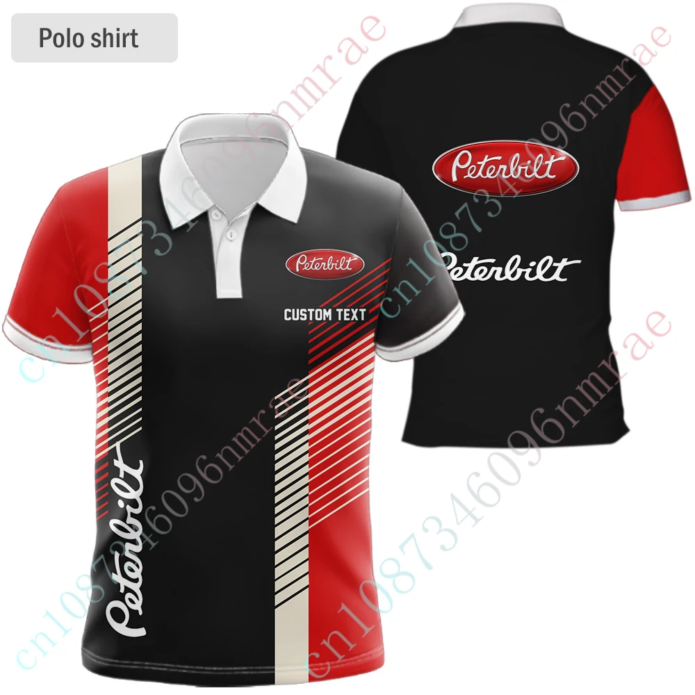 Peterbilt Clothing Anime Polo Shirts And Blouses Casual Short Sleeve Top Unisex Golf Wear Harajuku T Shirt For Men Custom Logo