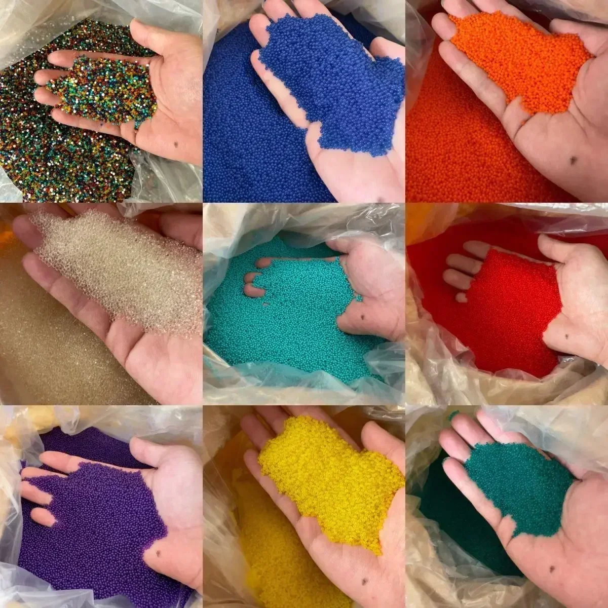 50000 Uds. De barro de cristal para el suelo, juguetes para niños, cuentas de agua, bolas de hidrogel Orbiz para cultivo en agua, planta de Gel, decoración del hogar, bola de agua de crecimiento 50%