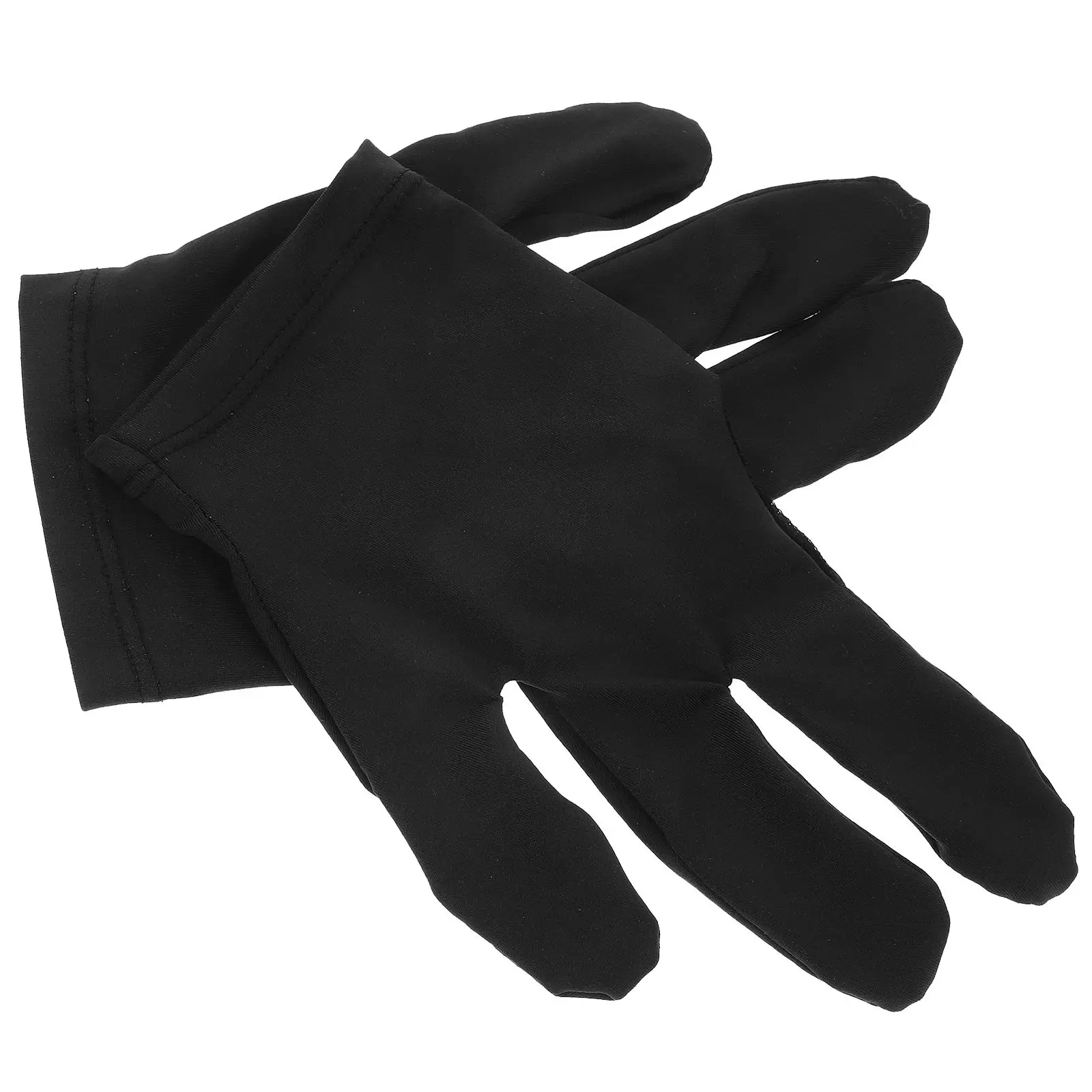 

2Pcs Billiards Snooker Gloves 3Fingers Flexible Operation Elastic Wrist Fit Men Women Pool Table Accessory Durable Material
