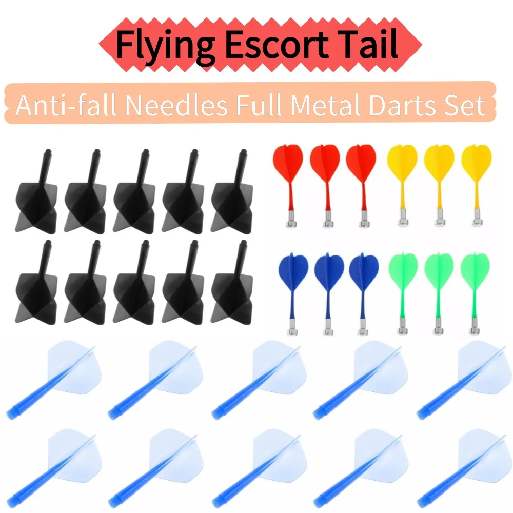 

3 Pieces In A Pack 22g Anti-fall Needles Full Metal Darts Set Safety Video Game Darts Indoor Soft Darts Steel Shaft Darts