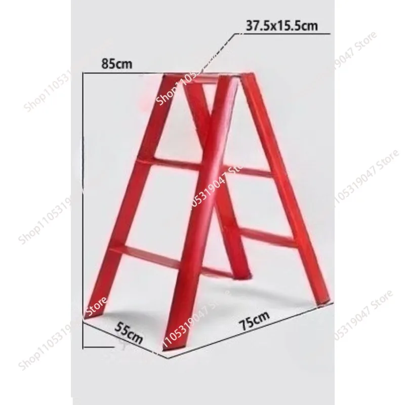 Multifunctional ladder Household folding telescopic herringbone ladder Aluminum alloy three-step ladder
