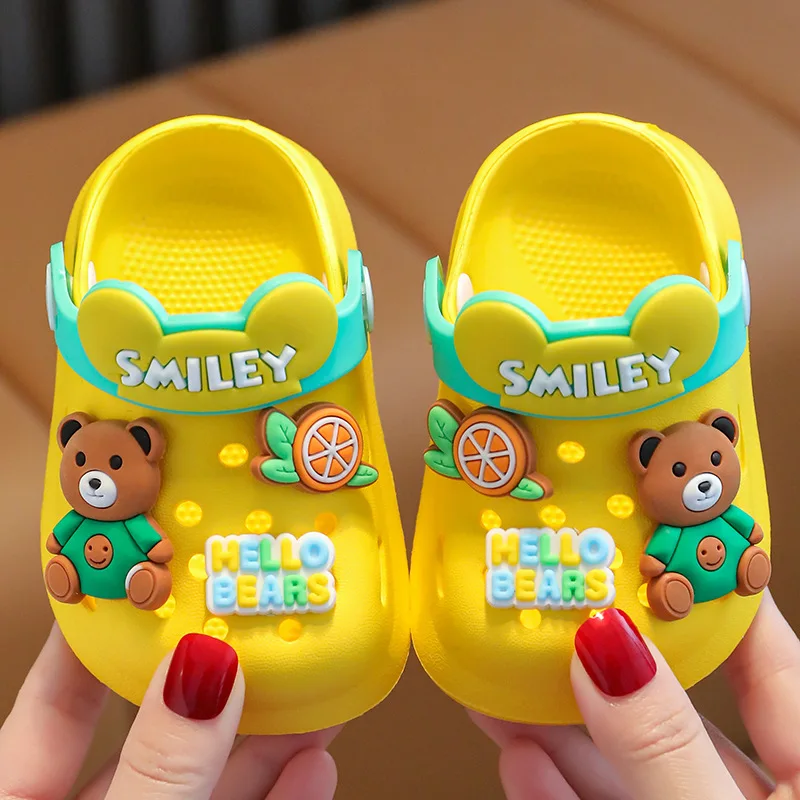 Children Slippers EVA Cartoon Kids Garden Shoes Beach Sandals Soft Anti Slip Wear-resistant Babies Summer Indoor Flip Pump Shoes