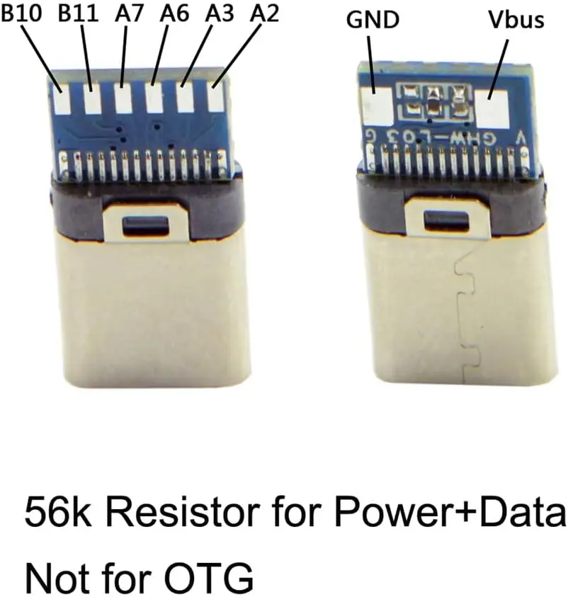 1/5/10/50/100Set Type-C Mirco USB Connectors Male Jack Tail Plug Electric Terminals Conector Case Phone