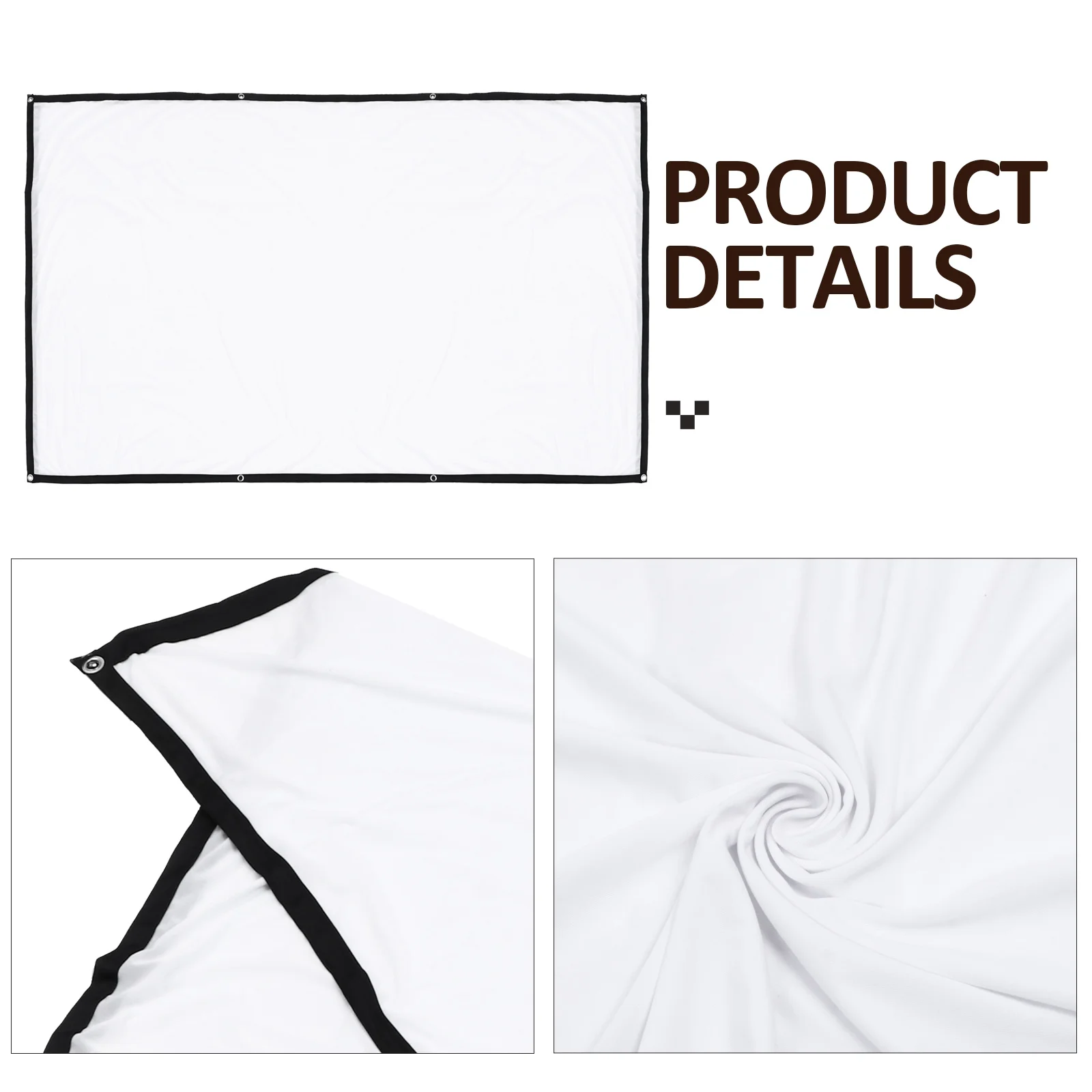 

Portable Projector Screen 100 Inch HD Projection Cloth for Business Education Gaming Office Public Display