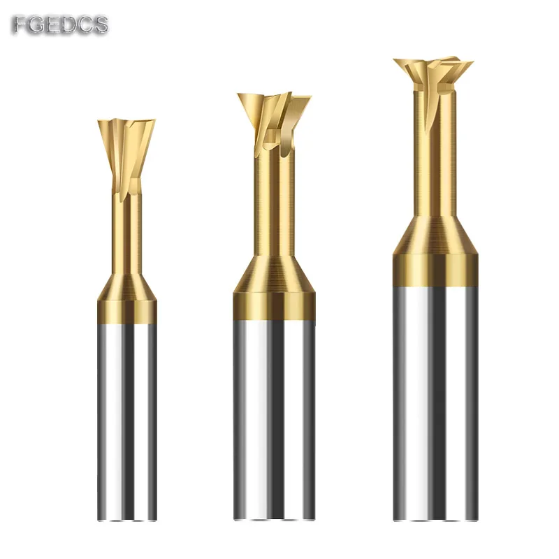 Carbide Dovetail Milling Cutter CNC Tool 45 60 75 Degree 4mm 6mm 8mm 10mm 12mm Tungsten Steel Machining Tools for Metal End Mill