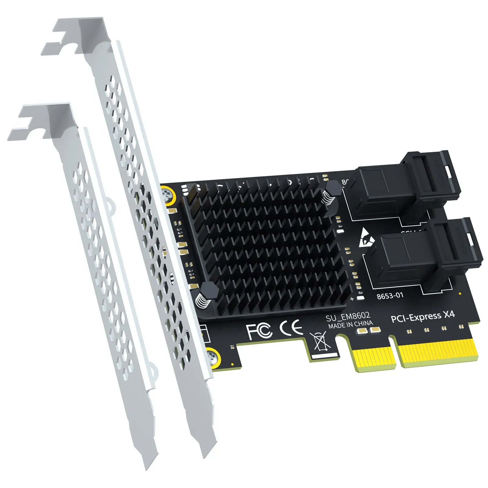 

2-портовая карта адаптера SFF-8643 — PCIE 3.0 X4 с раздвоением PCIe