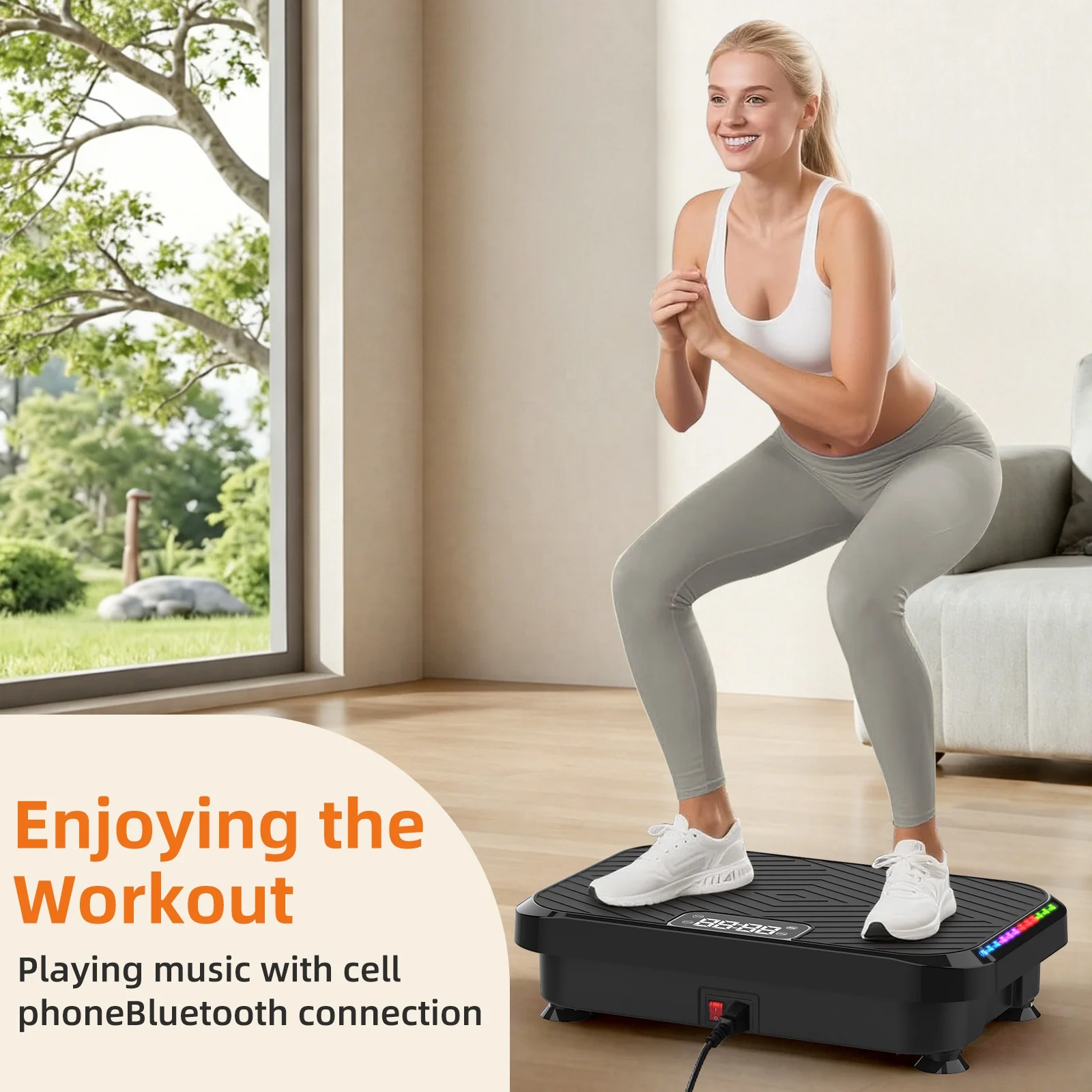 3D Vibration Plate Exercise Machine 99 Levels 330LBS LED Touch Screen - Whole Body Workout for Weight Loss Home Use