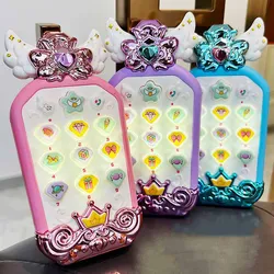 Juguetes de teléfono móvil con alas de amor para niños, rompecabezas multifuncional de Historia de Música, simulación de Educación Temprana, iluminación