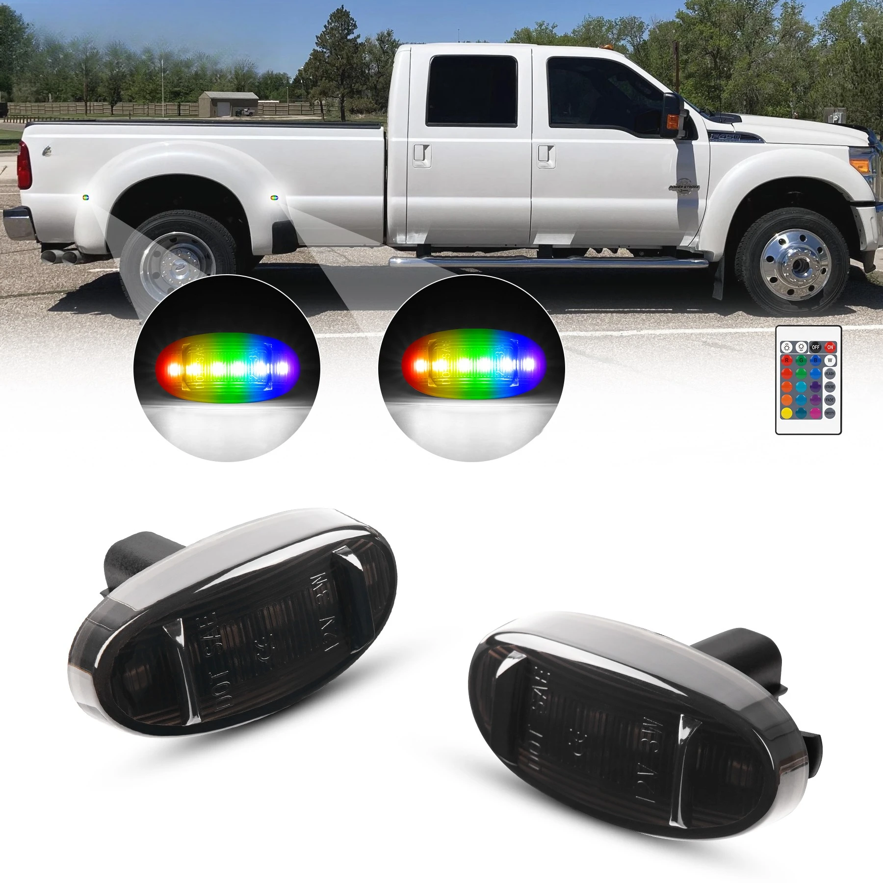 Wholesale Plug & Play Truck LED Front/Rear Double Fender Side Marker Overload 2011-2018