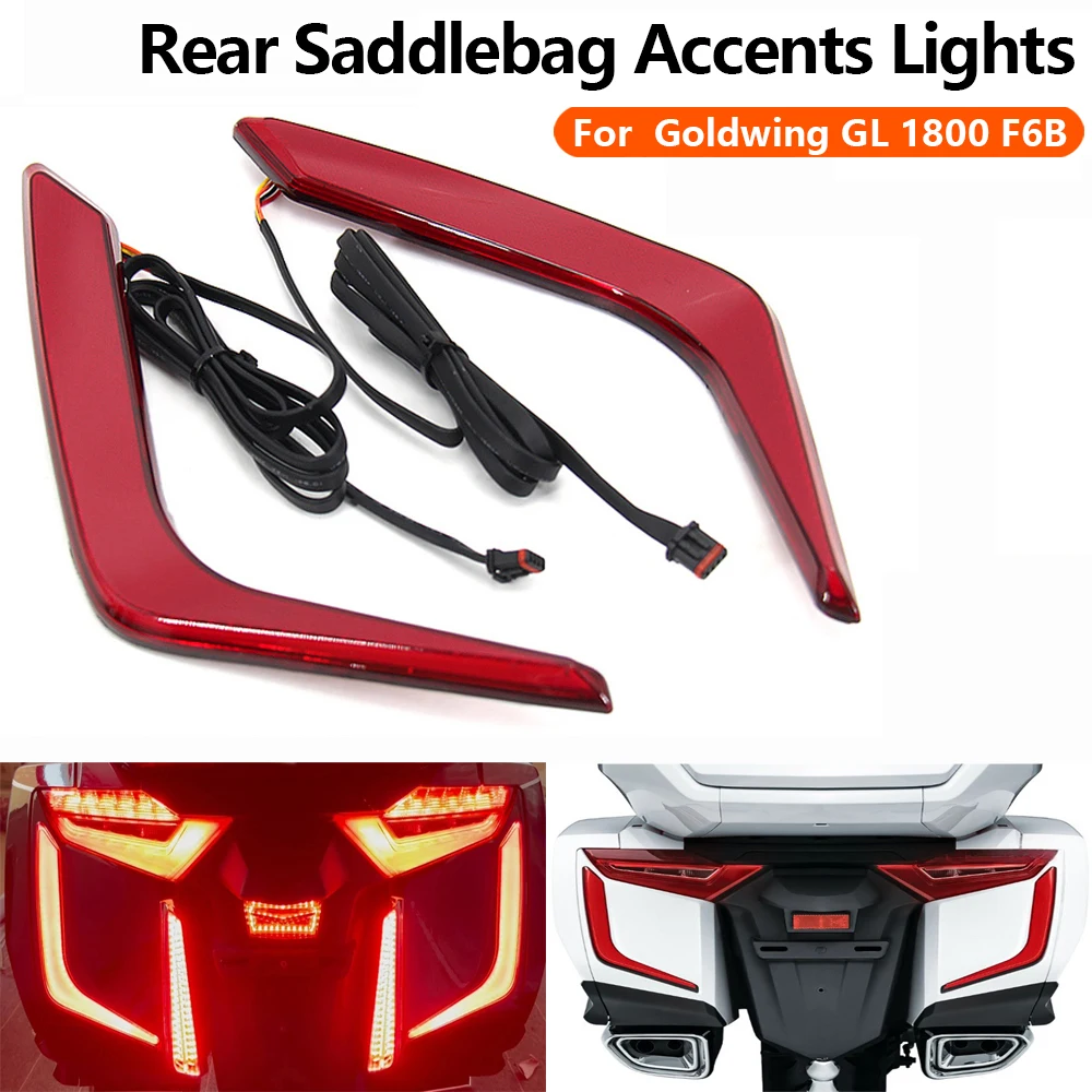 

LED Rear Saddlebag Accents Lights Motorcycle For Honda Goldwing GL 1800 F6B Gold Wing GL1800 2018- Decorative Turn Signal 2021