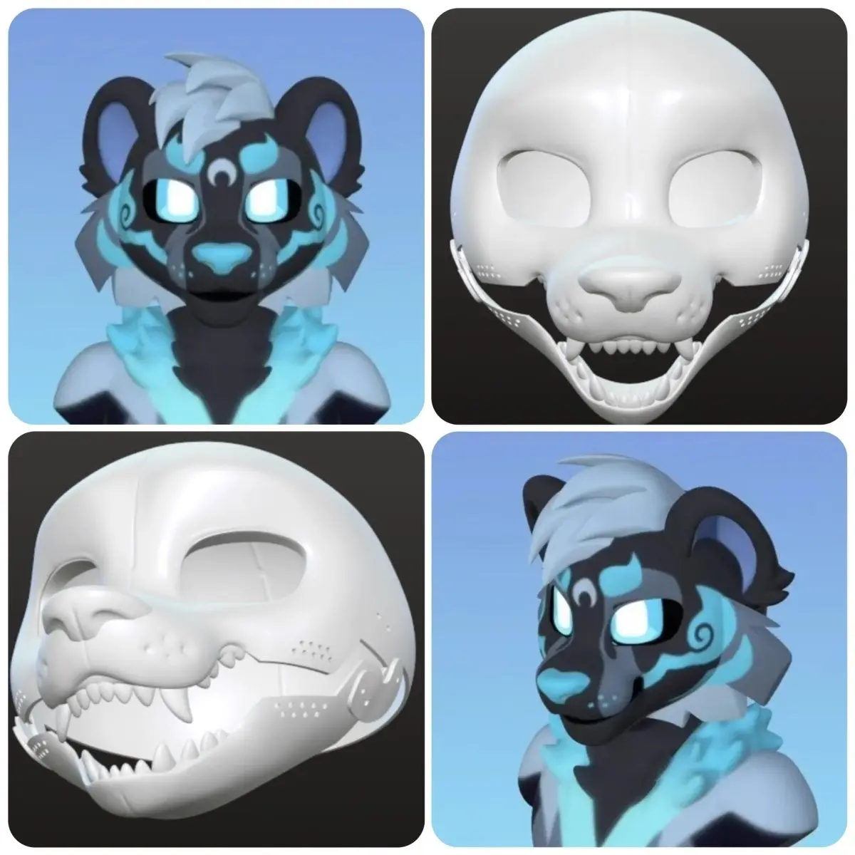 

Базовая маска кигуруми, подвижная челюсть, длинная морда, Canidae, 3D печать, полуреалистичный костюм зверя, аксессуар для косплея для Kemono