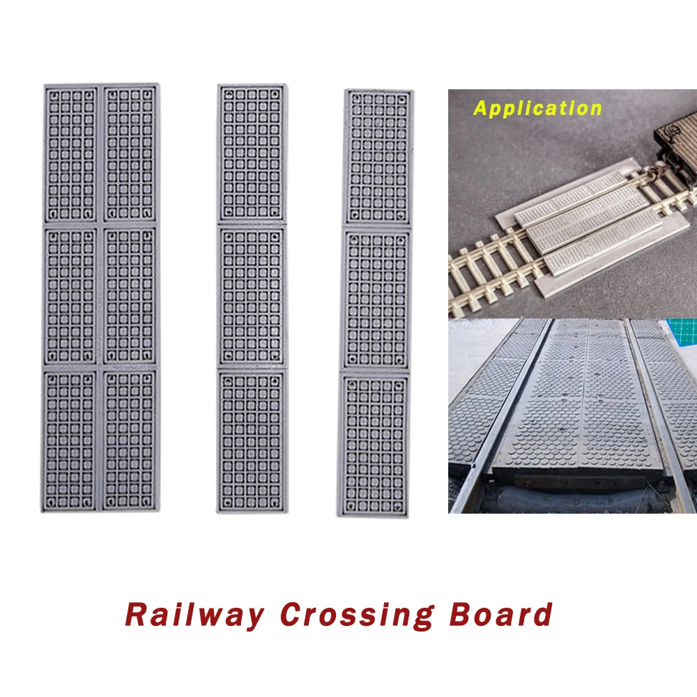 

Ho Scale 1:87 Miniature Railway Crossing Road Model Plastic Toys Railroad Kits for Diorama 1set