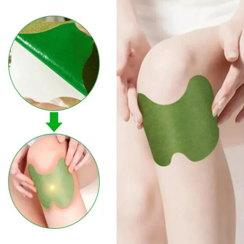 60/12Pcs Knee Patch Relief Arthritis Joint Discomfort Natural Wormwood Self-heat Sticker Improve Foot Bruise Sprain Care Paster