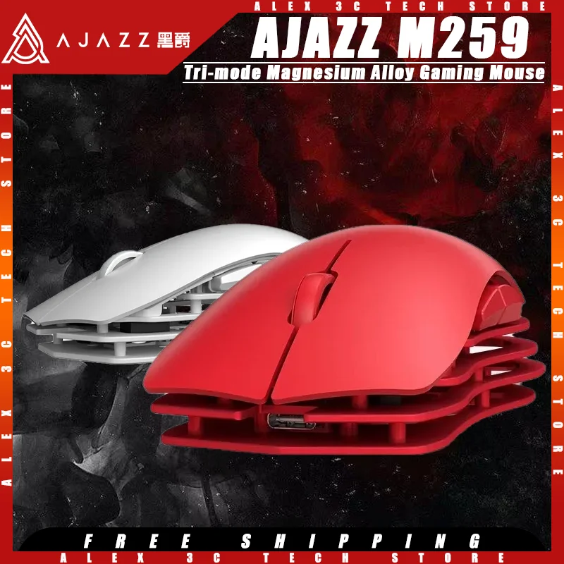 

Геймерская мышь AJAZZ M259, Беспроводная игровая мышь из магниевого сплава, с датчиком Paw3395, легкая, под заказ