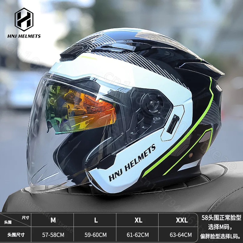 3/4 Helmet Male Motorcycle Half Helmet Electric Car Summer 3C Certification Safety Helmet 오픈헬멧 casco moto