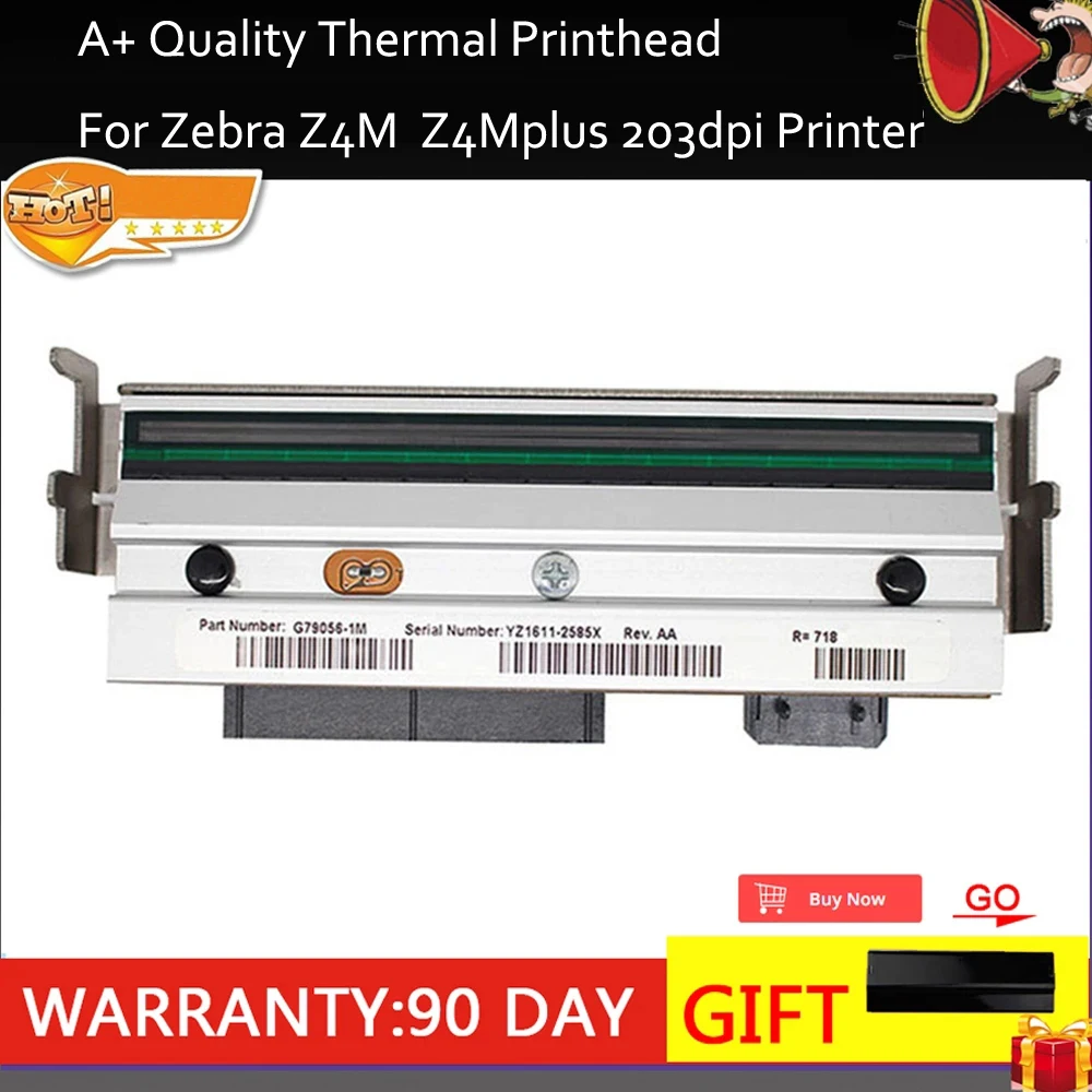 

New A+ Quality Thermal Printhead G79056-1M For Zebra Z4M Z4Mplus 203dpi Barcode Label Printer,Print width:104MM,90days Warranty